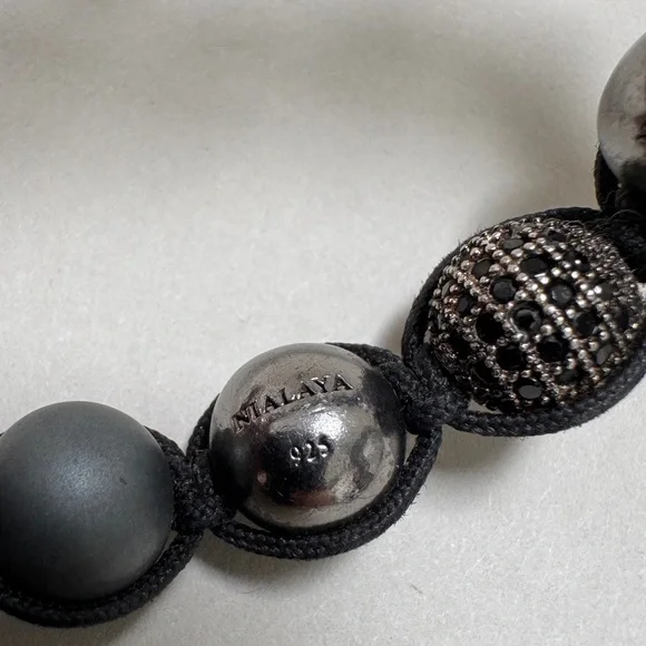 Nialaya Sterling Silver Beaded Bracelet - Picture 6 of 10